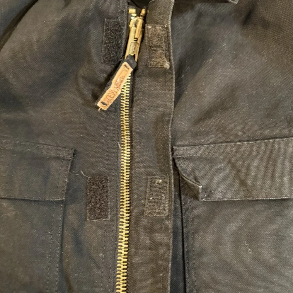 Berne Duck Canvas Work Jacket Black XLR 48–50 Quilted Lined